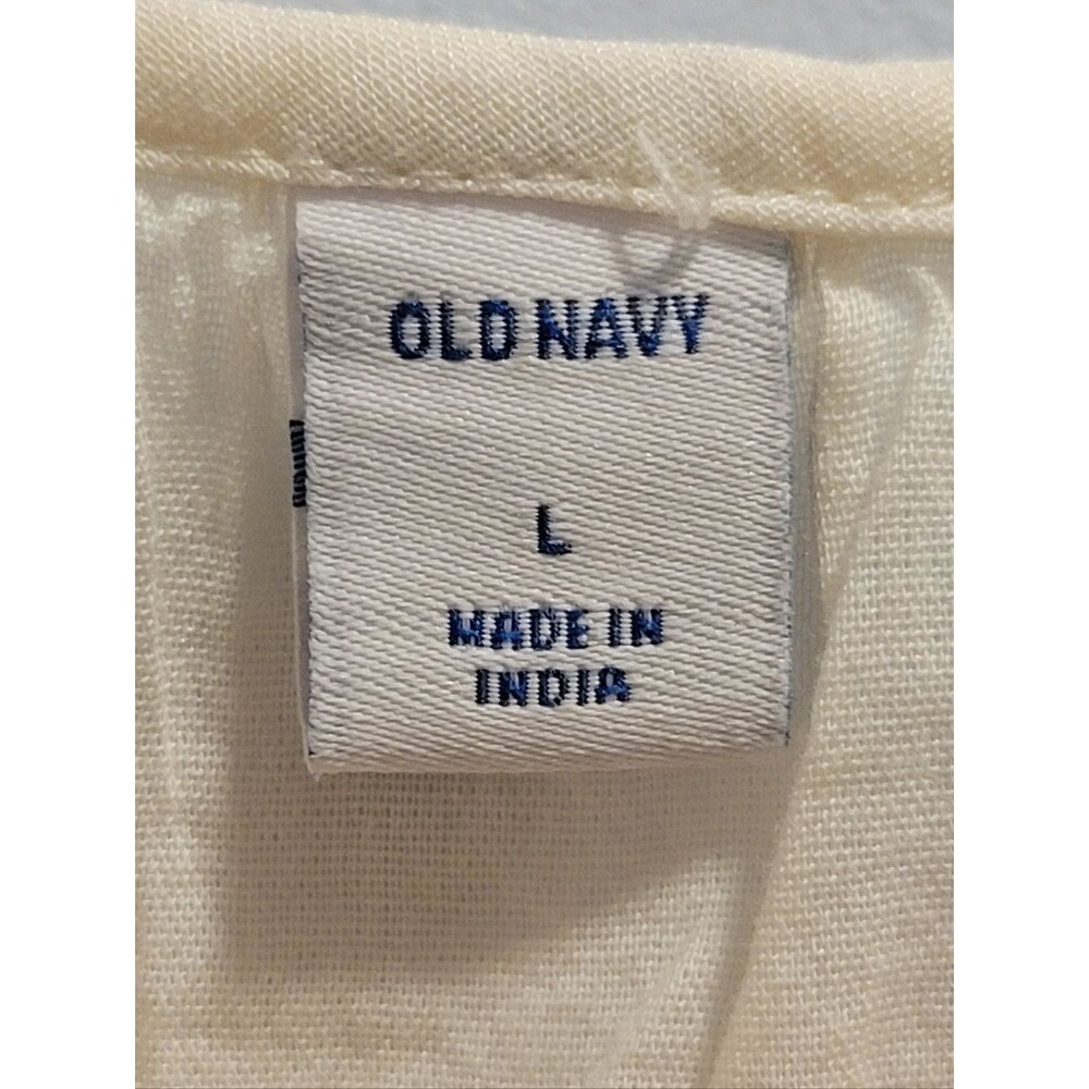 Old Navy Cream Lightweight Blouse NWT Size L - Picture 7 of 9